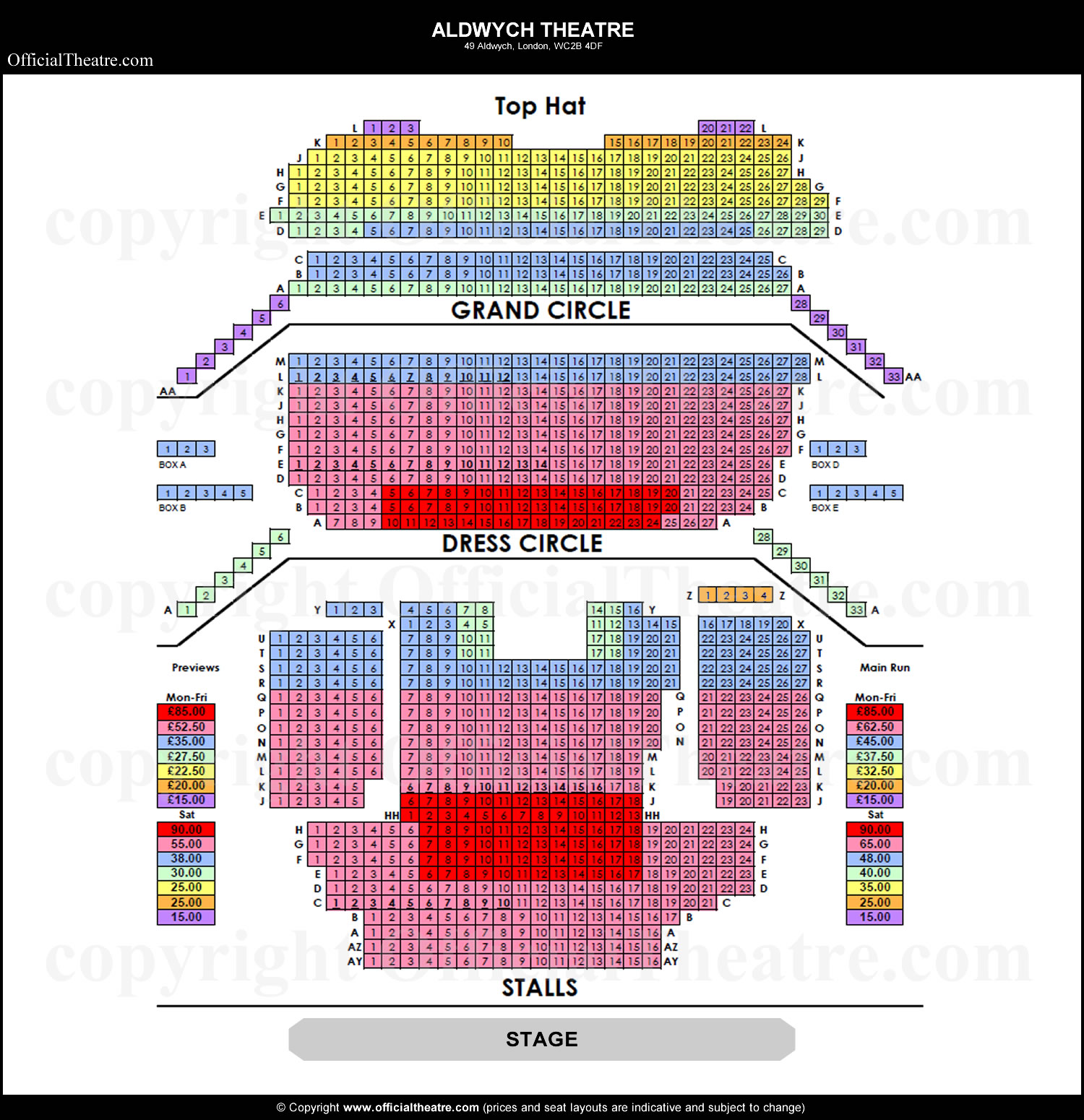Aldwych Theatre Seat Prices 