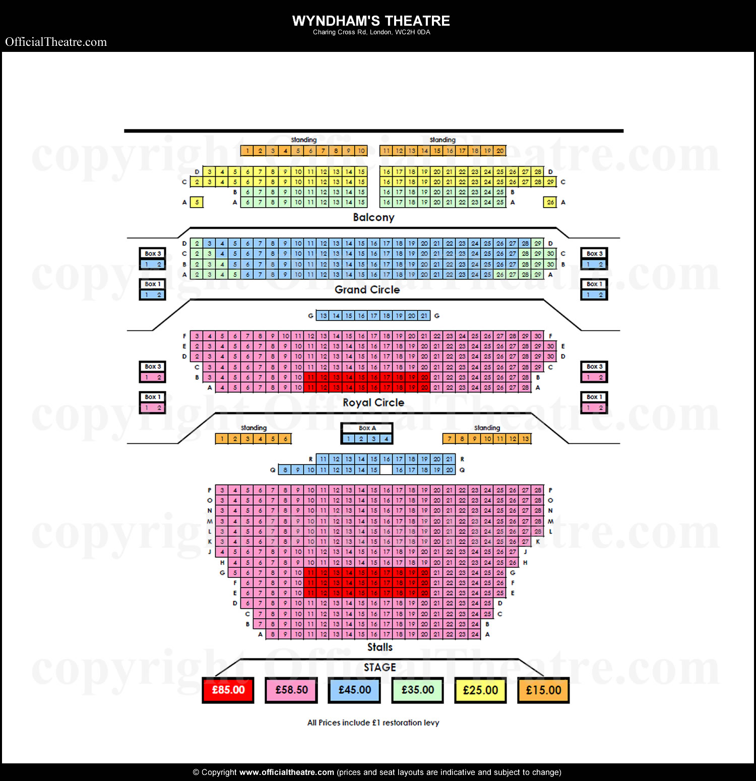 Wyndham s Theatre London Seat Map And Prices For Inter Alia Wyndham s Theatre London Seat Map And Prices For Inter Alia