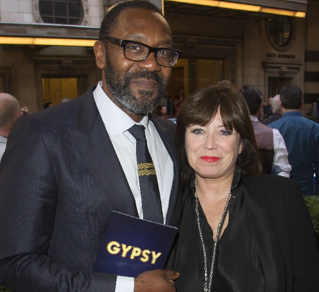 FIRST NIGHT Lenny Henry and Lisa Makin at the Press Night for the West End transfer of Gypsy at the Savoy Theatre  Photo credit Dan Wooller