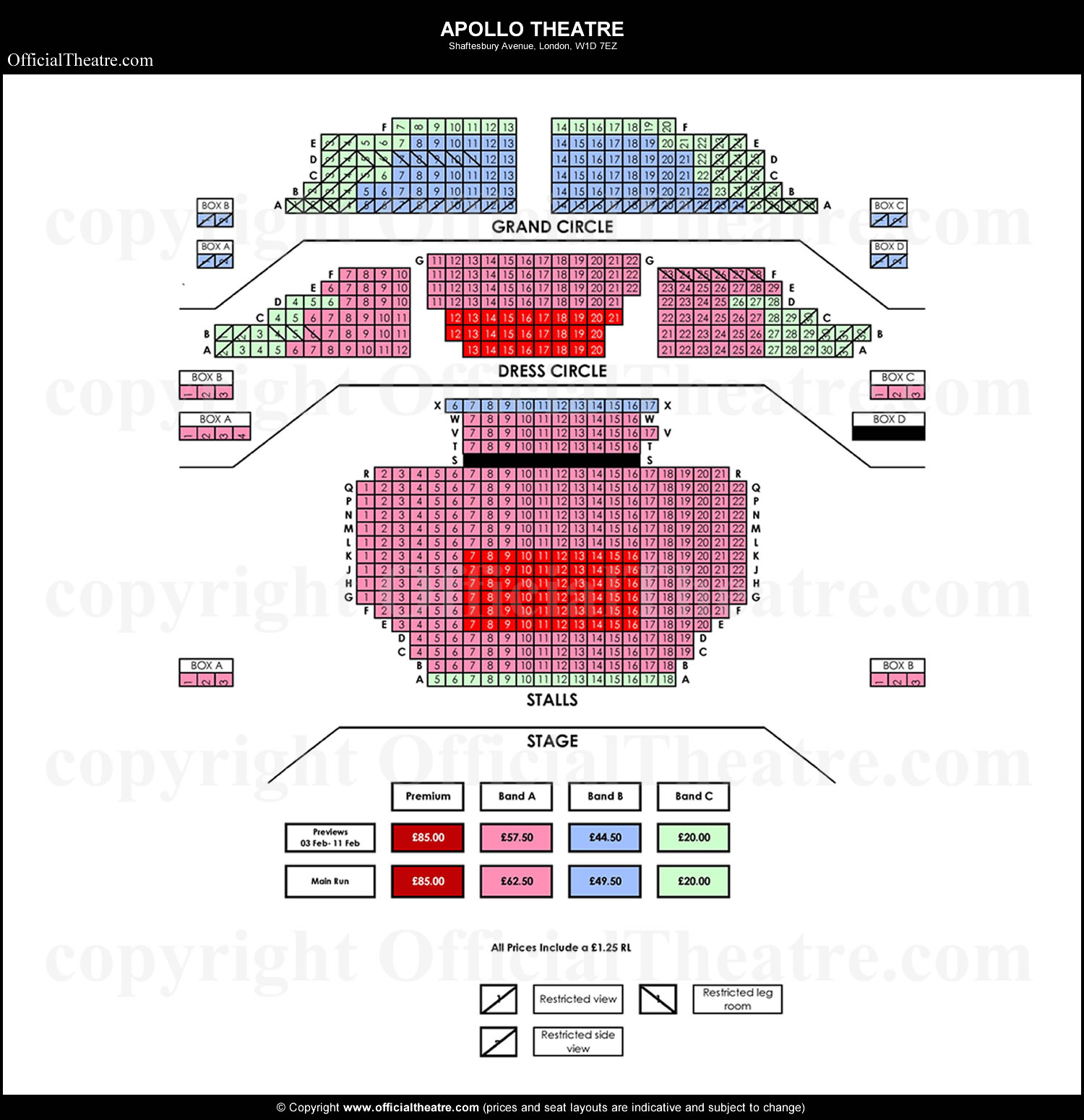 Playhouse Theatre London Seating Chart