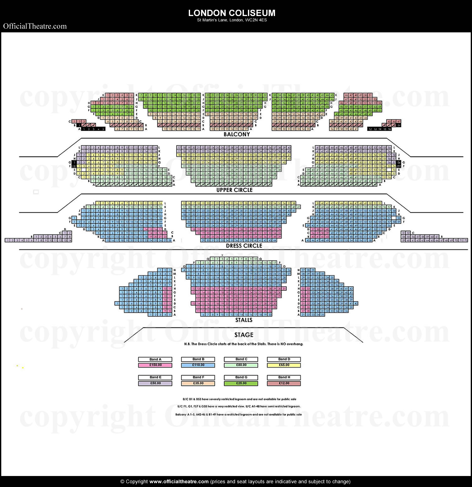 London Coliseum seating plan