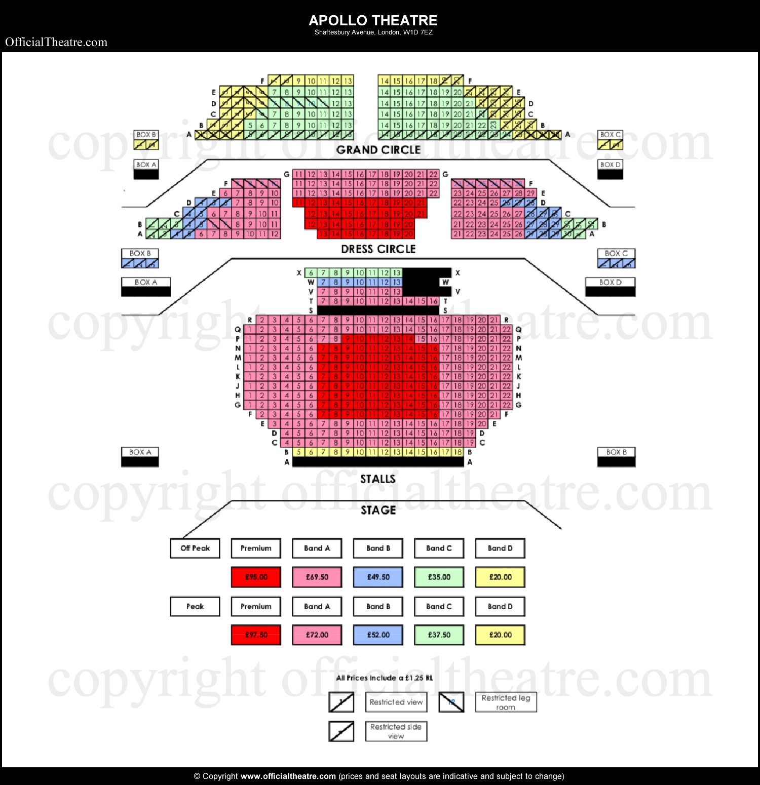 Apollo Theatre seating plan