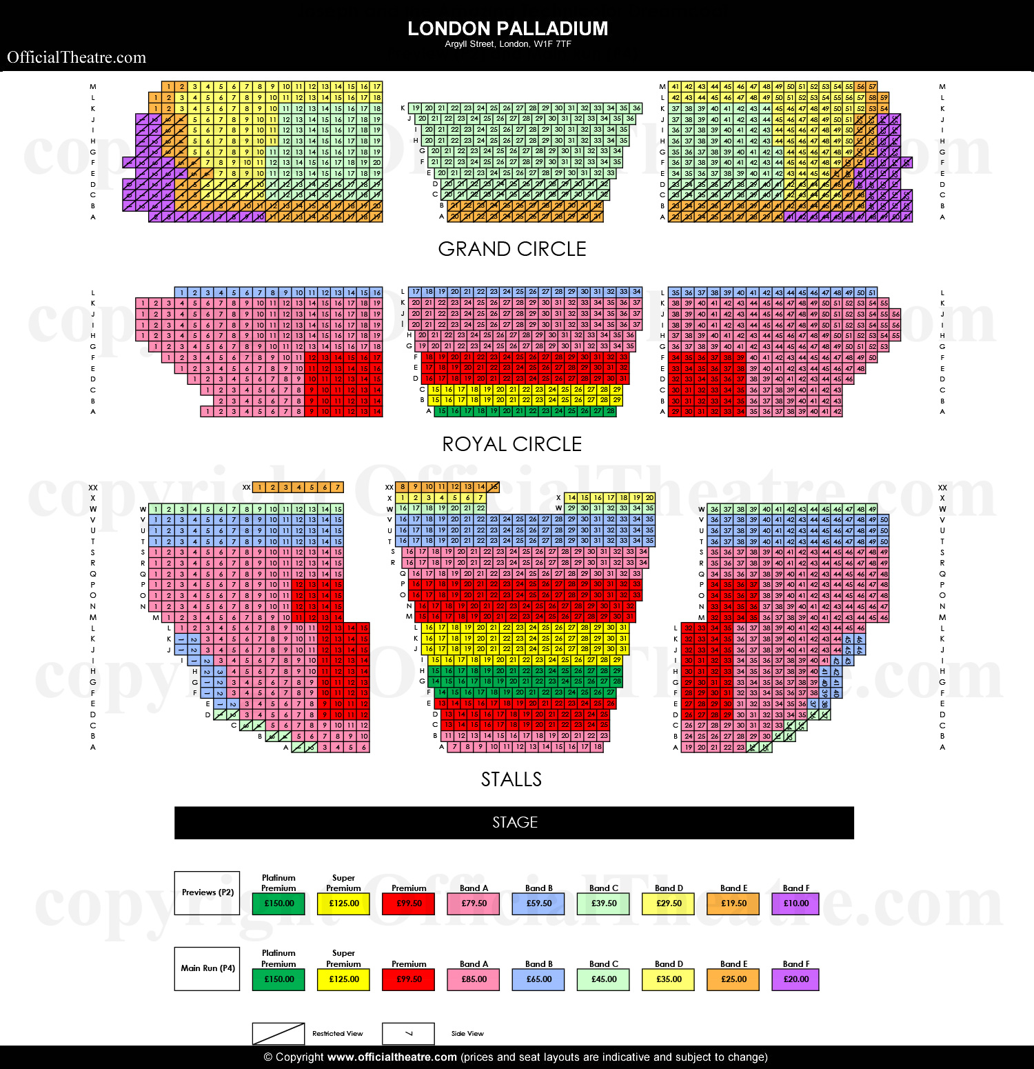 London Palladium seating plan
