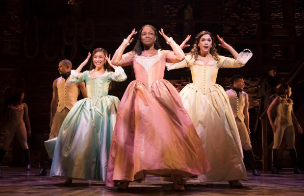 The Schuyler Sisters in Hamilton at the Victoria Palace Theatre